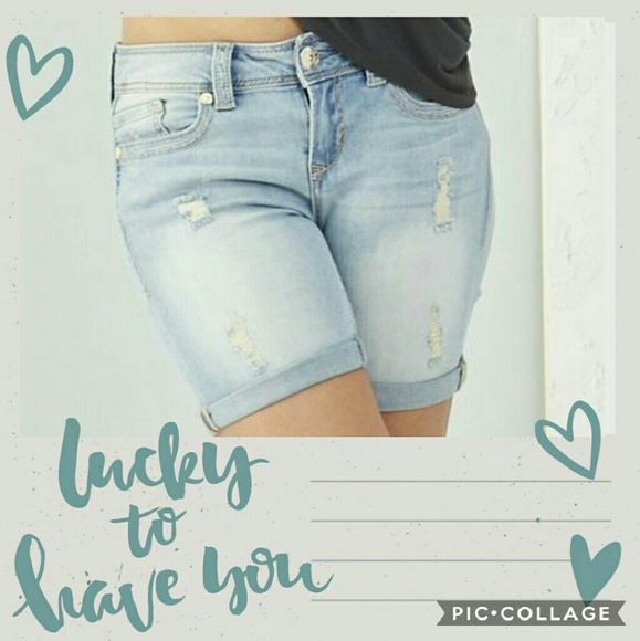 Seven7 Destressd Jean Shorts - Picture 2 of 7